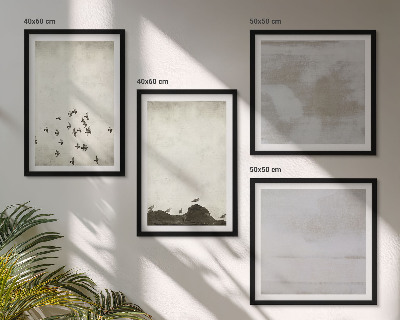 Ensemble de 4 tableaux Oiseaux minimalistes en vol
