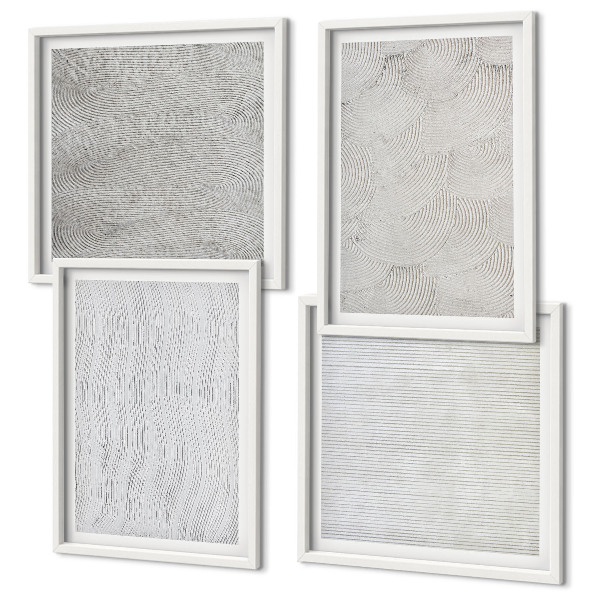 Mur de tableaux Structures géométriques des motifs de sable