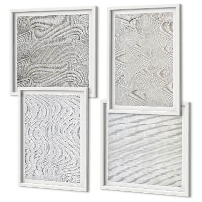 Mur de tableaux Structures géométriques des motifs de sable