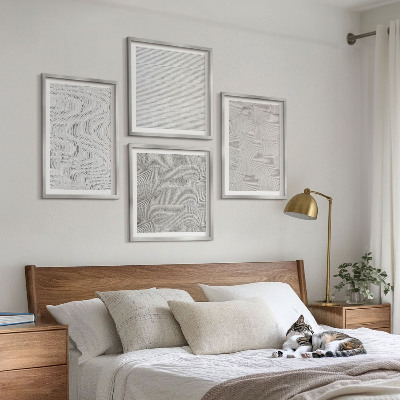 Mur de tableaux Structures géométriques des motifs de sable