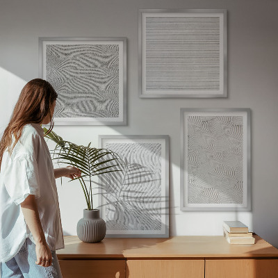 Mur de tableaux Structures géométriques des motifs de sable