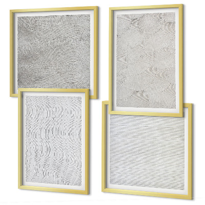 Mur de tableaux Structures géométriques des motifs de sable