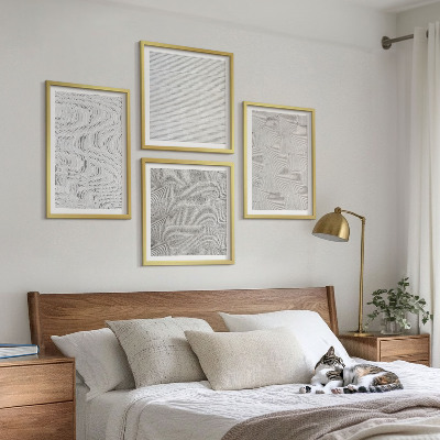 Mur de tableaux Structures géométriques des motifs de sable