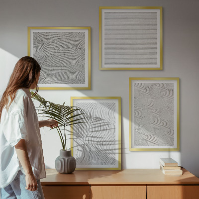 Mur de tableaux Structures géométriques des motifs de sable