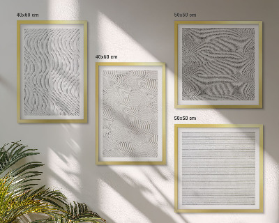 Mur de tableaux Structures géométriques des motifs de sable