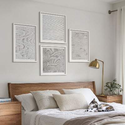 Mur de tableaux Structures géométriques des motifs de sable