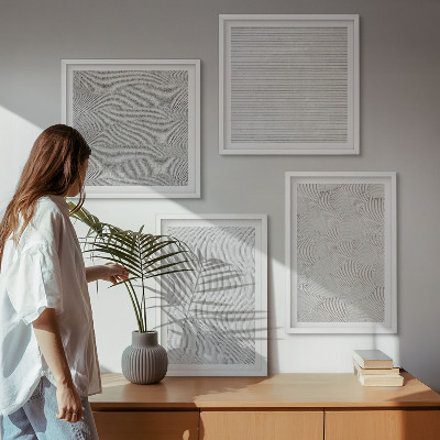 Mur de tableaux Structures géométriques des motifs de sable