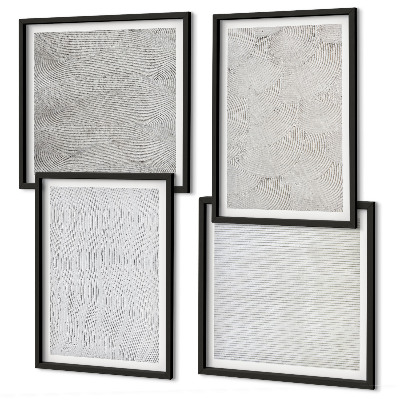 Mur de tableaux Structures géométriques des motifs de sable