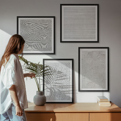 Mur de tableaux Structures géométriques des motifs de sable