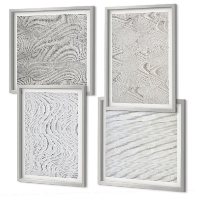 Mur de tableaux Structures géométriques des motifs de sable