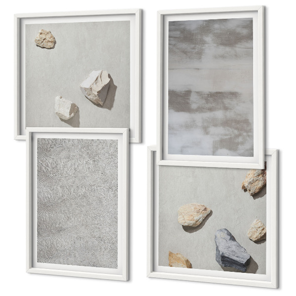 Polyptyque z cadres Textures minimalistes modernes