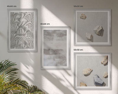 Polyptyque z cadres Textures minimalistes modernes
