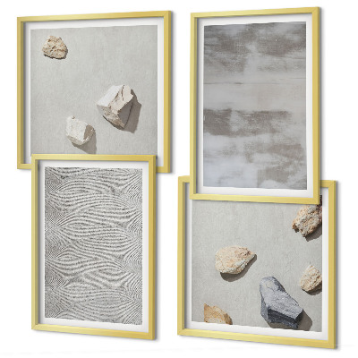 Polyptyque z cadres Textures minimalistes modernes