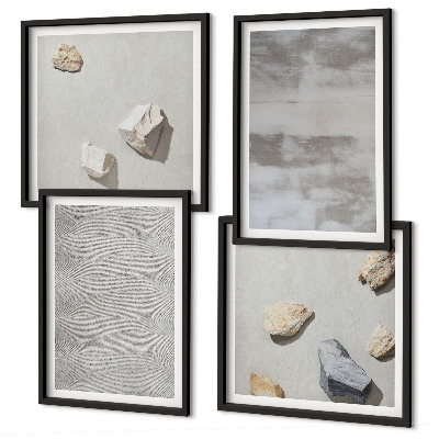 Polyptyque z cadres Textures minimalistes modernes