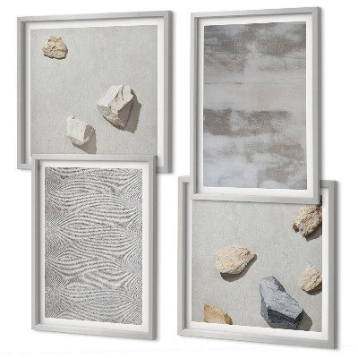 Polyptyque z cadres Textures minimalistes modernes
