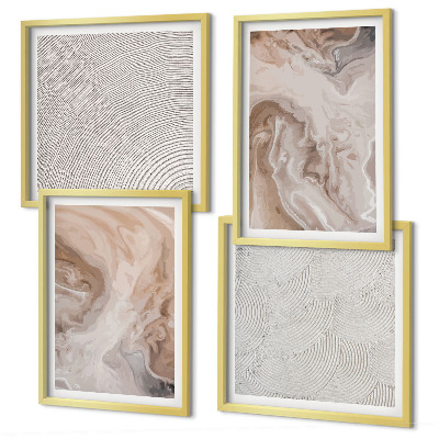 Mur de tableaux Motifs de texture de pierre de marbre