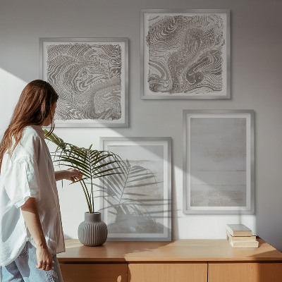 Ensemble de 4 tableaux Textures usées style moderne