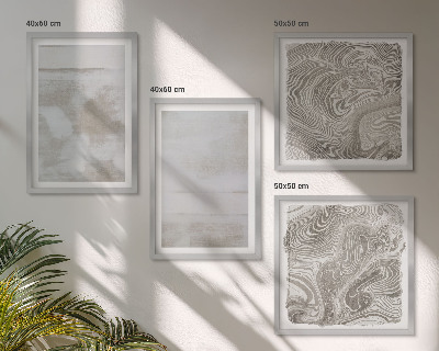 Ensemble de 4 tableaux Textures usées style moderne