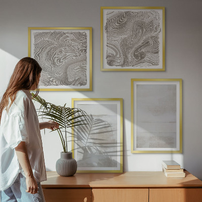 Ensemble de 4 tableaux Textures usées style moderne