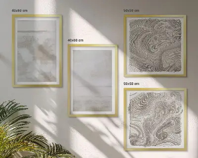 Ensemble de 4 tableaux à textures usées style moderne