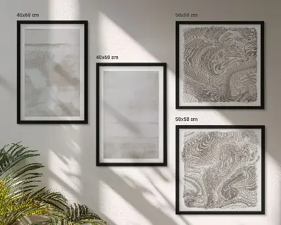 Ensemble de 4 tableaux à textures usées style moderne