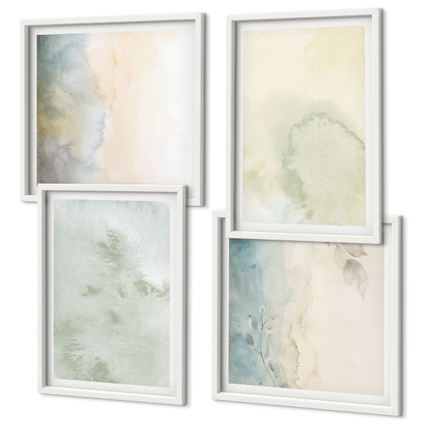 Mur de tableaux Texture de toile aquarelle pastel