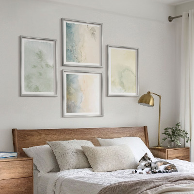 Mur de tableaux Texture de toile aquarelle pastel