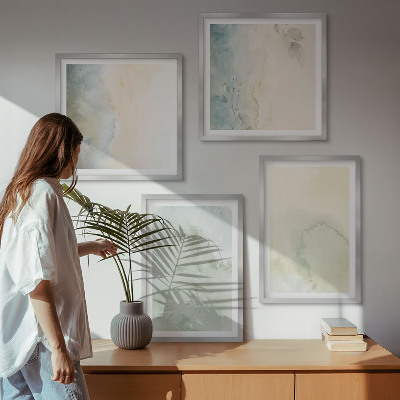 Mur de tableaux Texture de toile aquarelle pastel