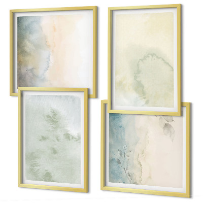 Mur de tableaux Texture de toile aquarelle pastel