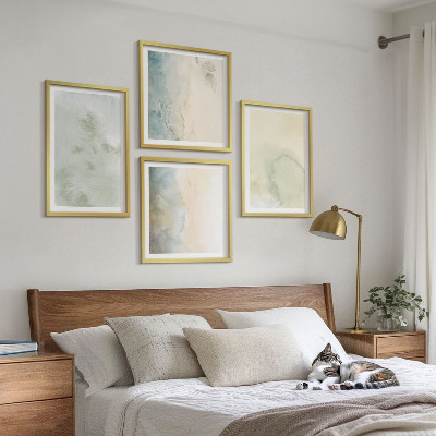 Mur de tableaux Texture de toile aquarelle pastel