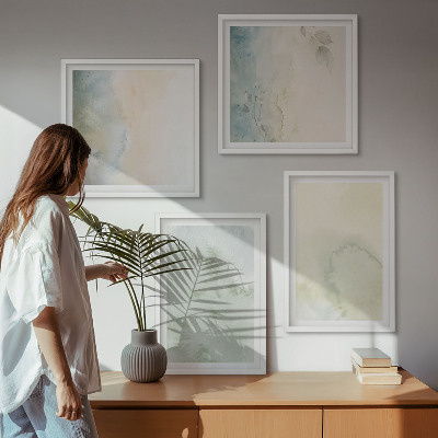 Mur de tableaux Texture de toile aquarelle pastel