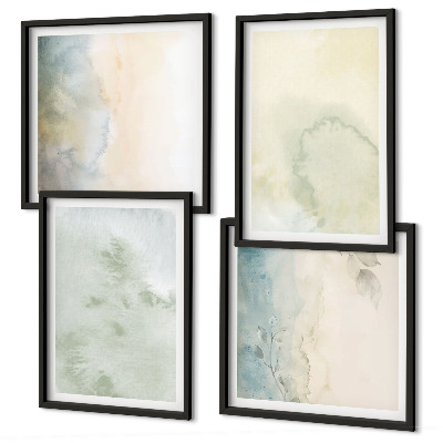 Mur de tableaux Texture de toile aquarelle pastel