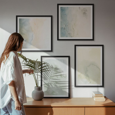 Mur de tableaux Texture de toile aquarelle pastel