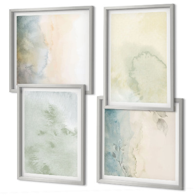 Mur de tableaux Texture de toile aquarelle pastel