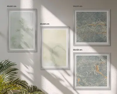 Ensemble de 4 tableaux peintures à l'aquarelle pastel sur toile