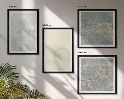 Ensemble de 4 tableaux Peintures pastel à l'aquarelle sur toile