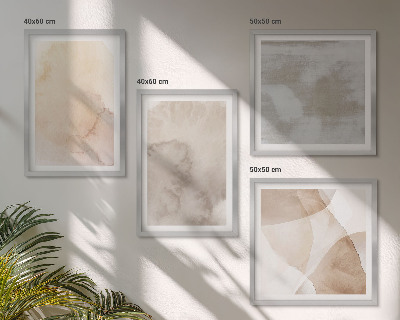 Mur de tableaux Textures pastel aquarelle chaudes