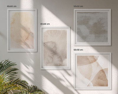 Mur de tableaux Textures pastel aquarelle chaudes