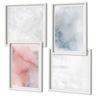 Ensemble de 4 tableaux Textures aquarelle pastel