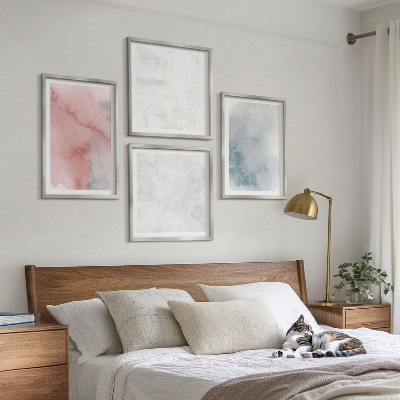 Ensemble de 4 tableaux Textures aquarelle pastel