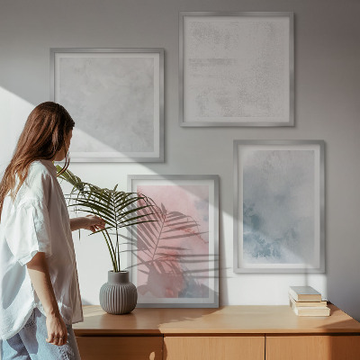 Ensemble de 4 tableaux Textures aquarelle pastel