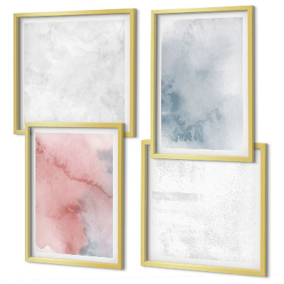 Ensemble de 4 tableaux Textures aquarelle pastel
