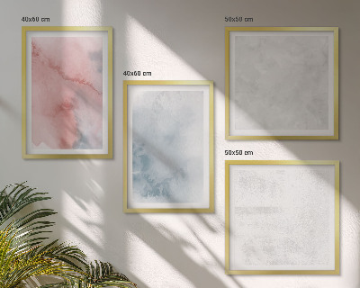 Ensemble de 4 tableaux Textures aquarelle pastel
