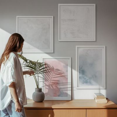 Ensemble de 4 tableaux Textures aquarelle pastel