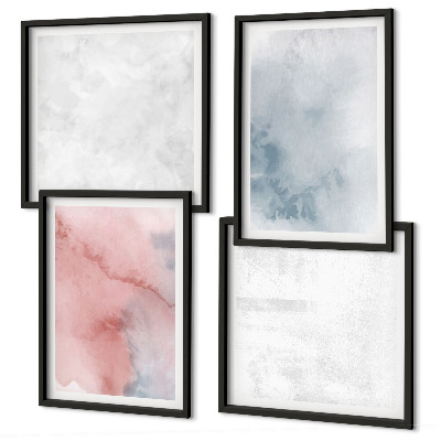 Ensemble de 4 tableaux Textures aquarelle pastel