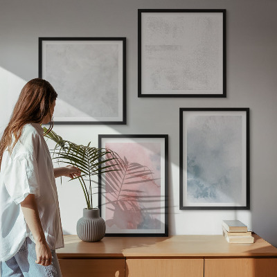 Ensemble de 4 tableaux Textures aquarelle pastel