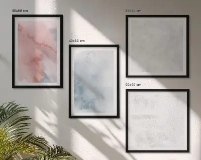 Textures aquarelle pastel ensemble de 4 tableaux