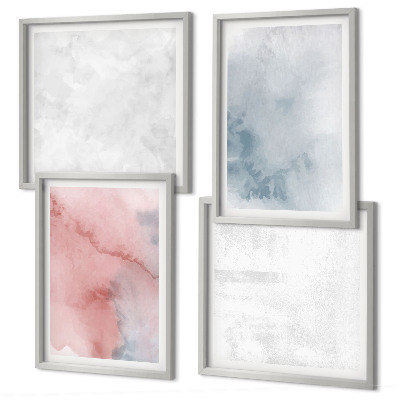 Ensemble de 4 tableaux Textures aquarelle pastel
