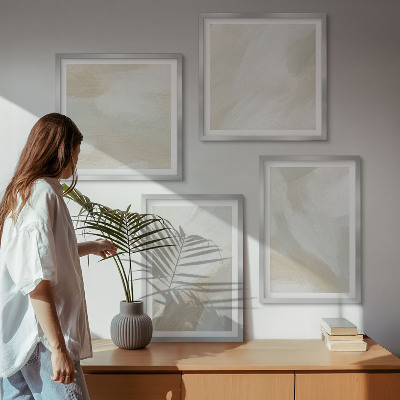 Mur de tableaux Peinture abstraite au pinceau sur toile