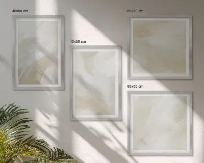 Mur de tableaux peinture abstraite sur toile réalisée au pinceau